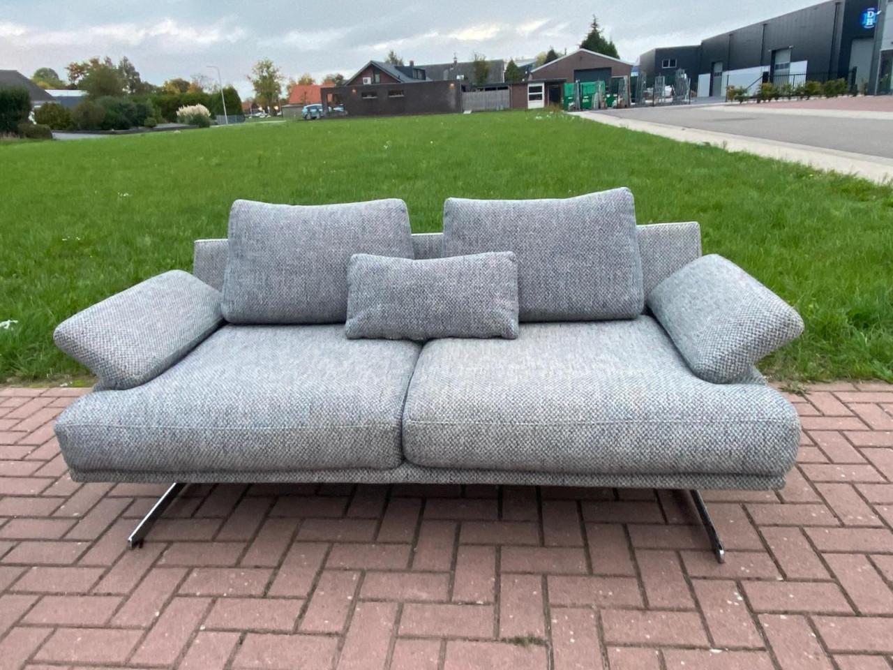 Montel 2x 2.5-zits Grijze Stoffen Bankenset -Gratis levering NL