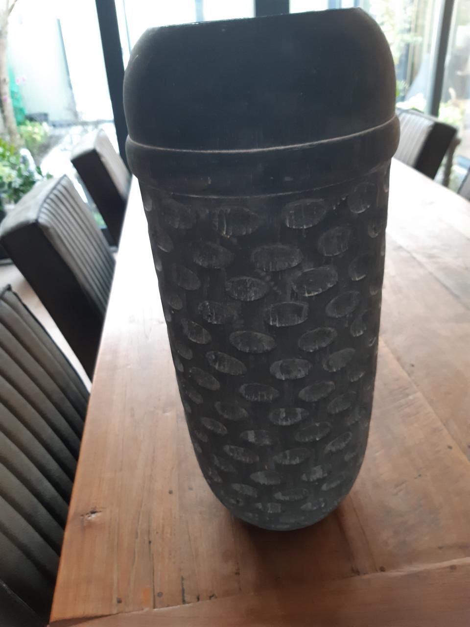 Houten vaas in zeer goede staat