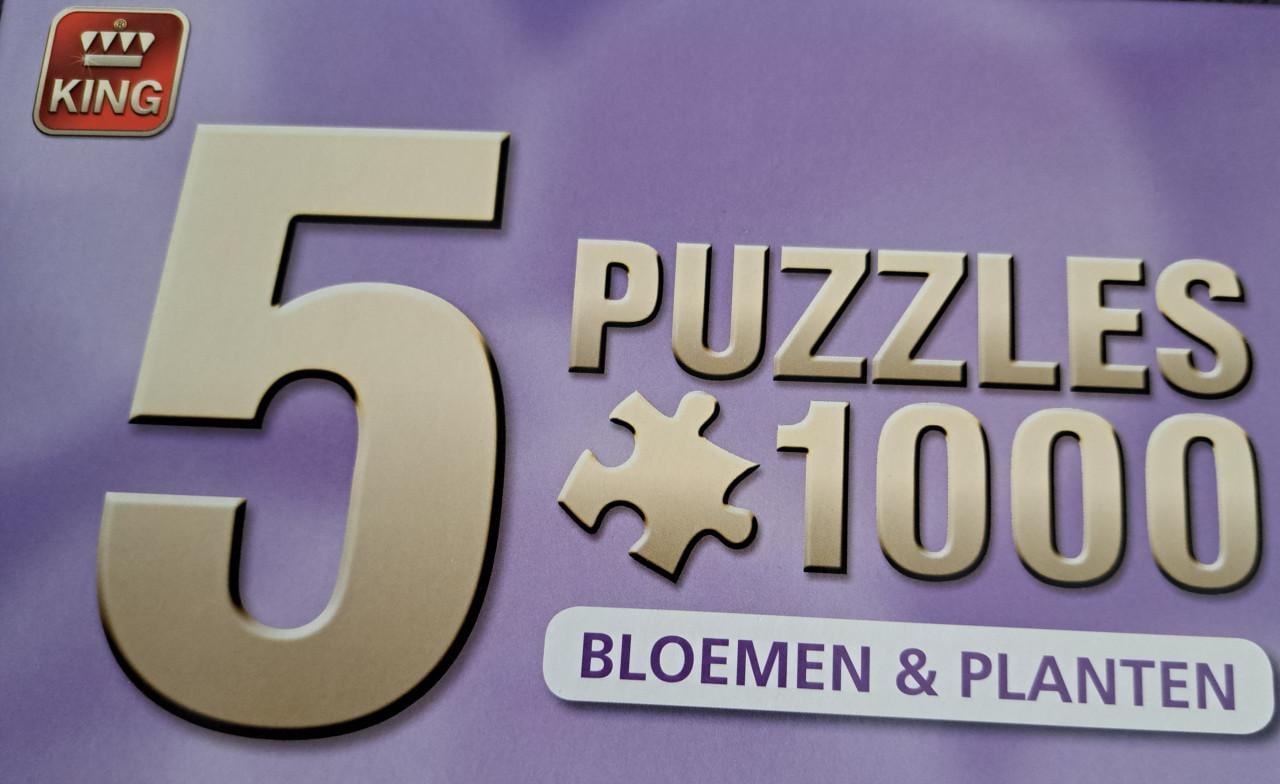 Puzzel 5 x 1000 stukjes Bloemen en planten.