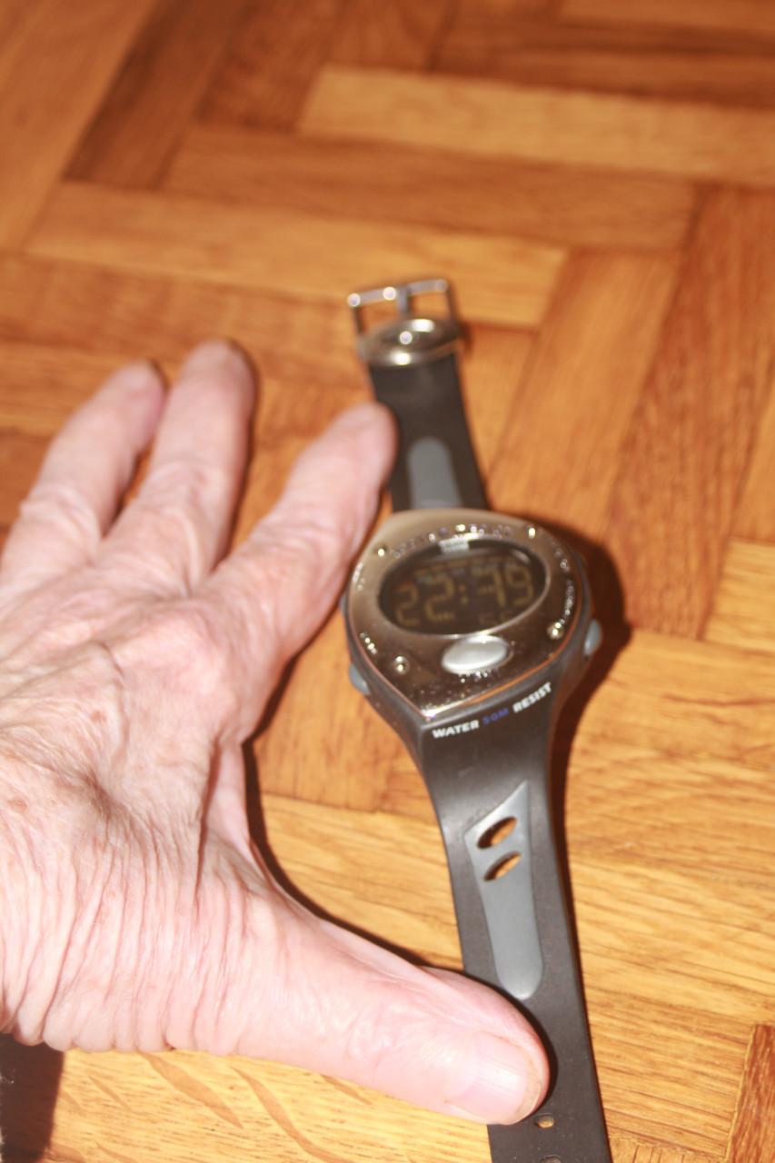 Water resist horloge met rubber band