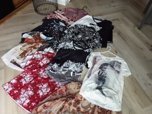 12 keurige  shirtjes  en bloesjes  samen voor 15 euro