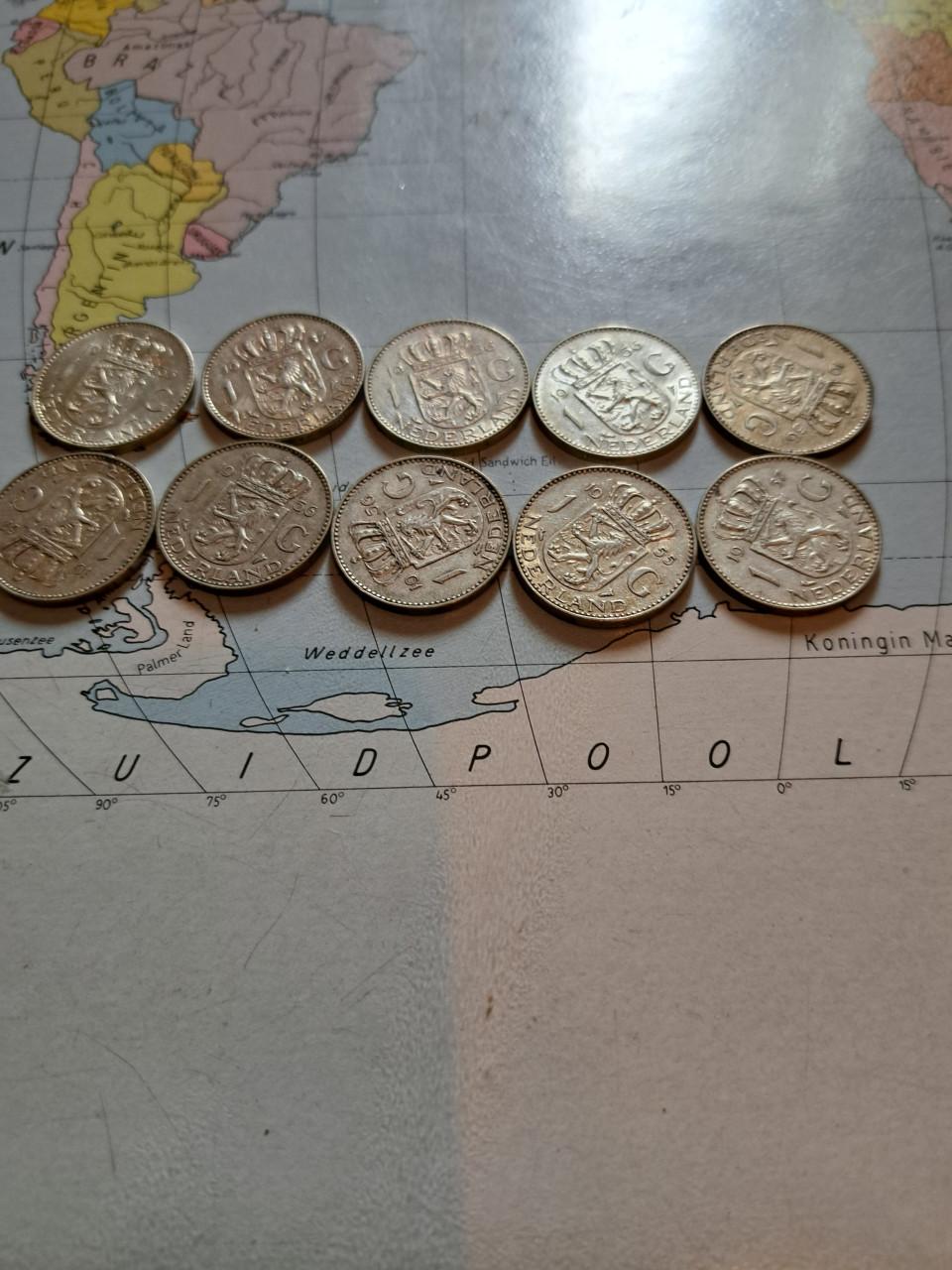 10 zilveren guldens juliana div jaren