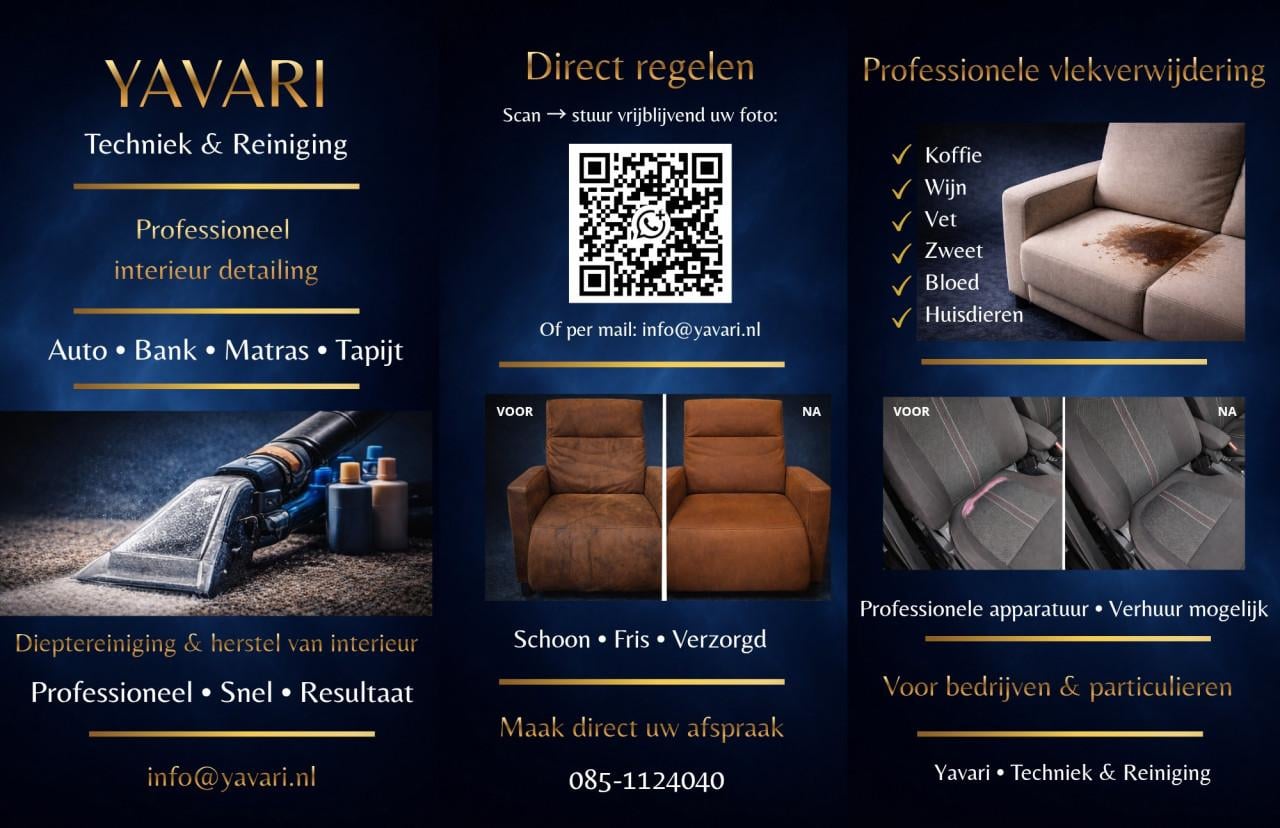 Tapijtreiniger - Bankreiniger Autoreiniger te huur!