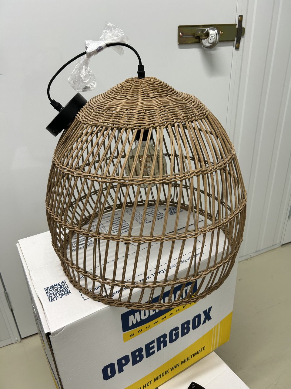 2x Hanglamp riet