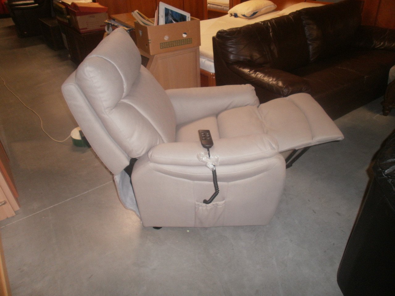 Nieuwe stoffen elektrische sta-op relax fauteuil met 3 motoren