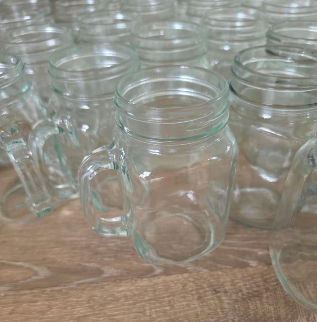 32 stuks glazen potjes met oor
