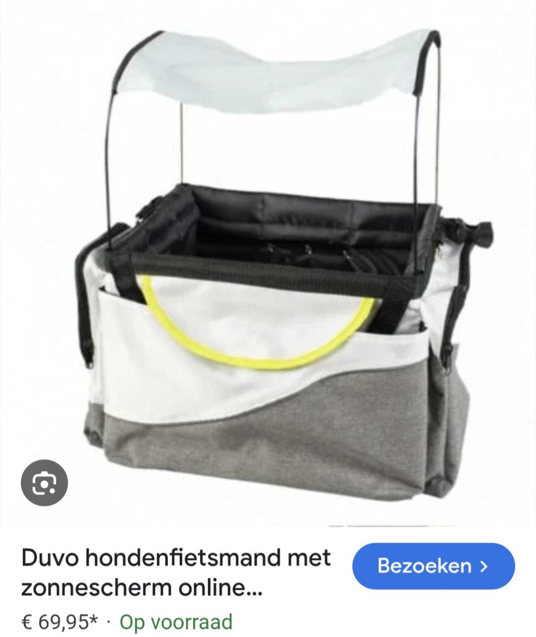 Fietsmand hond hondenfietsmand