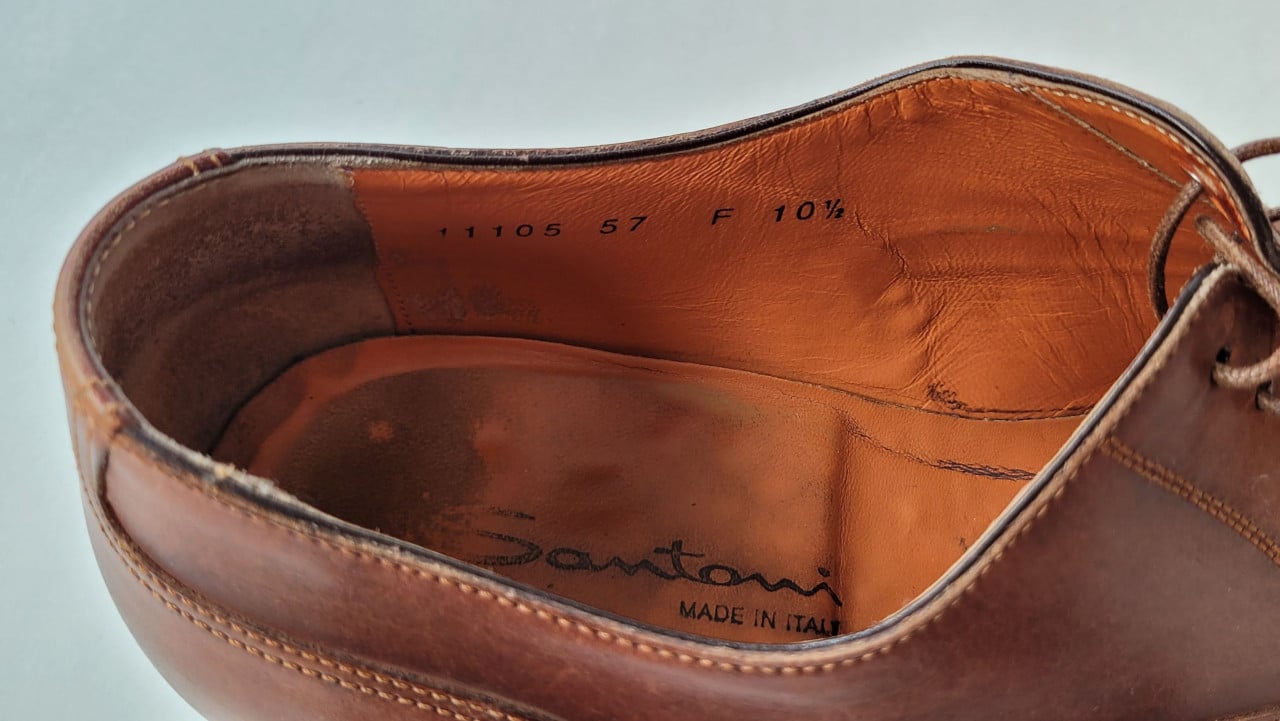 Santoni bruine veterschoenen