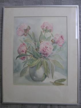 Aquarel pioenrozen
