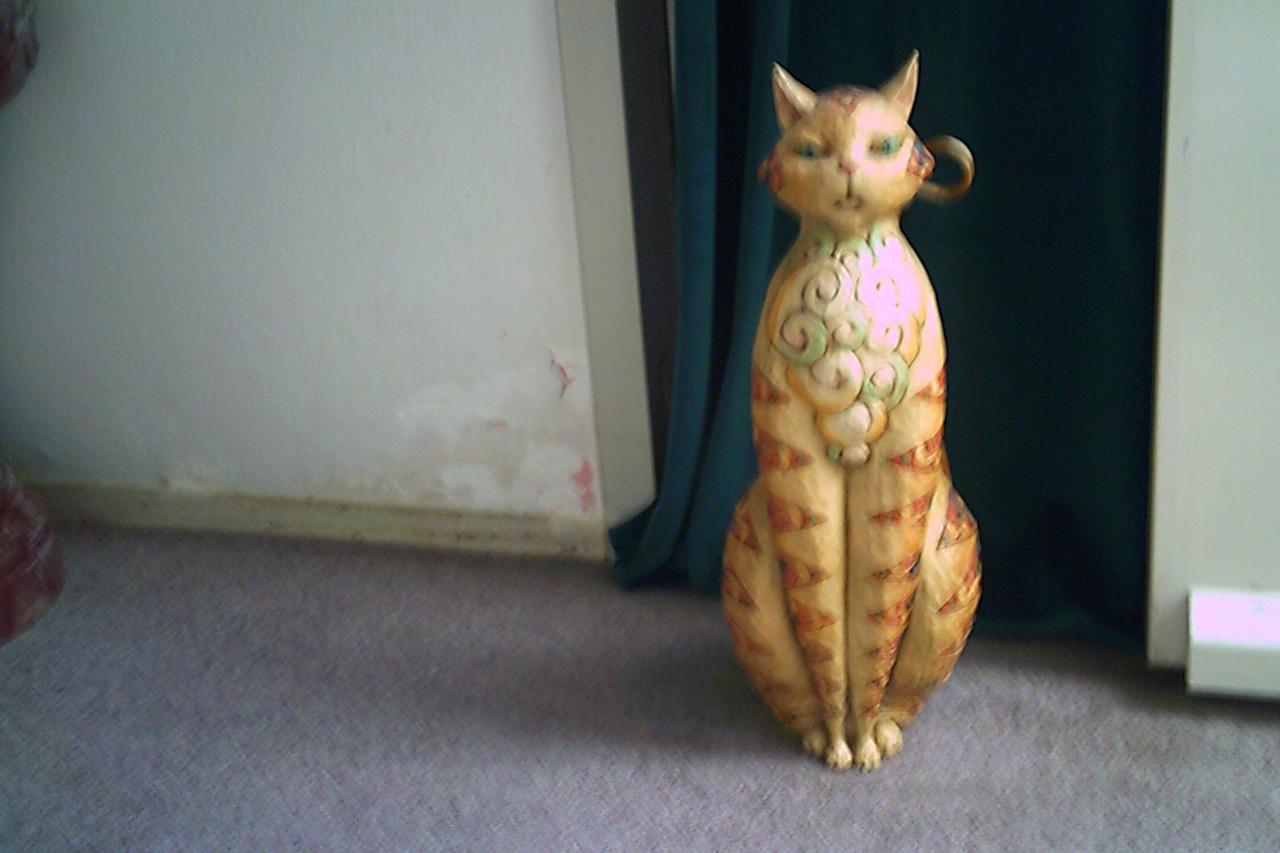GROTE zittende kat van kunstenaar Jim Shore