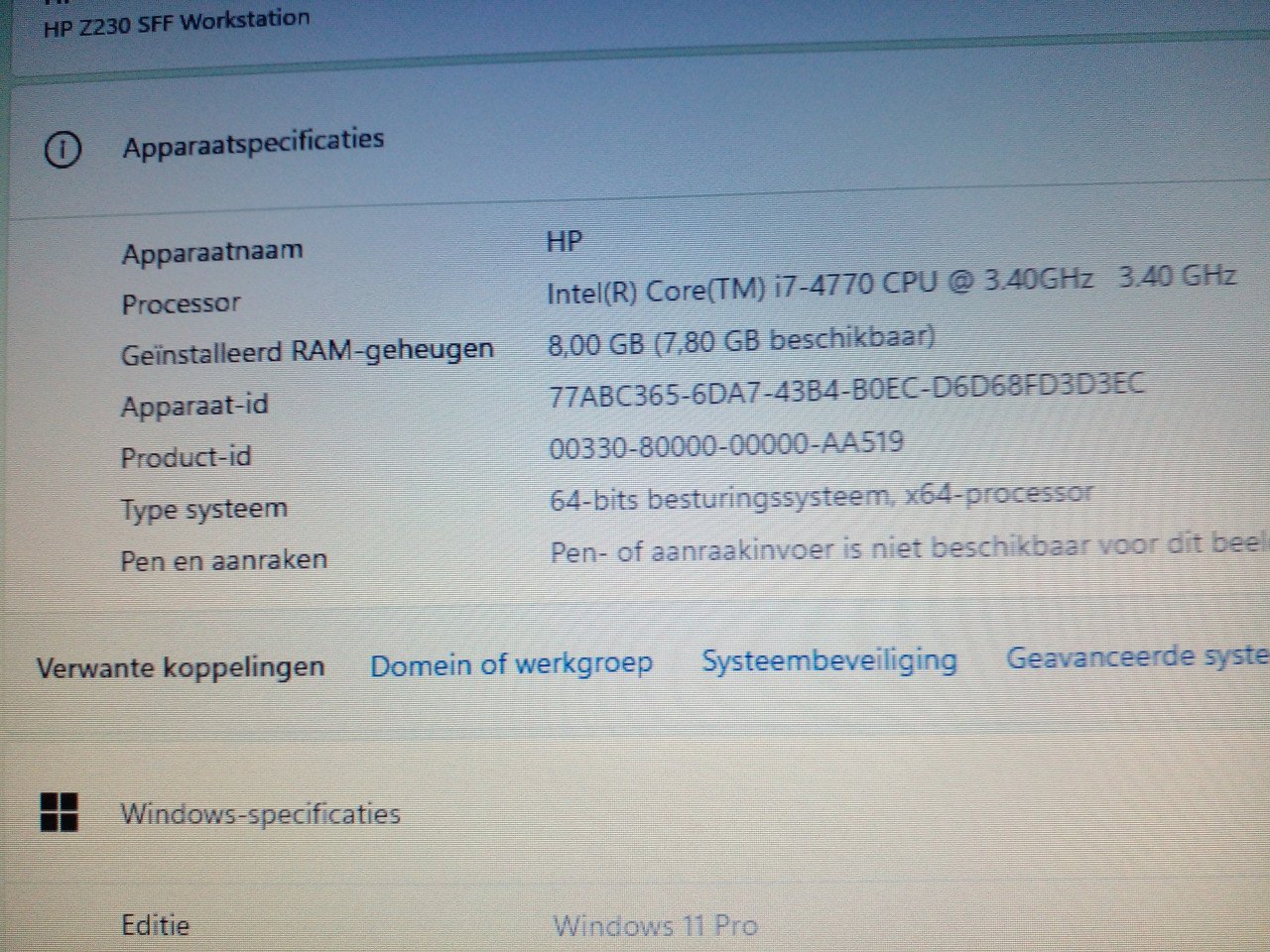 Complete pc set Intel i7 / wifi / monitor/ boxjes / tb/muis.