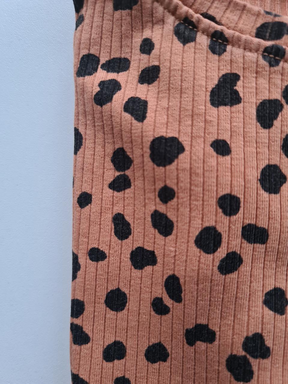 Roestbruin panterprint shirt van Hema  Mt 122-128