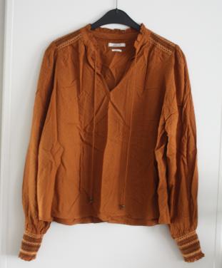Bruine blouse  shirt maat xsmall