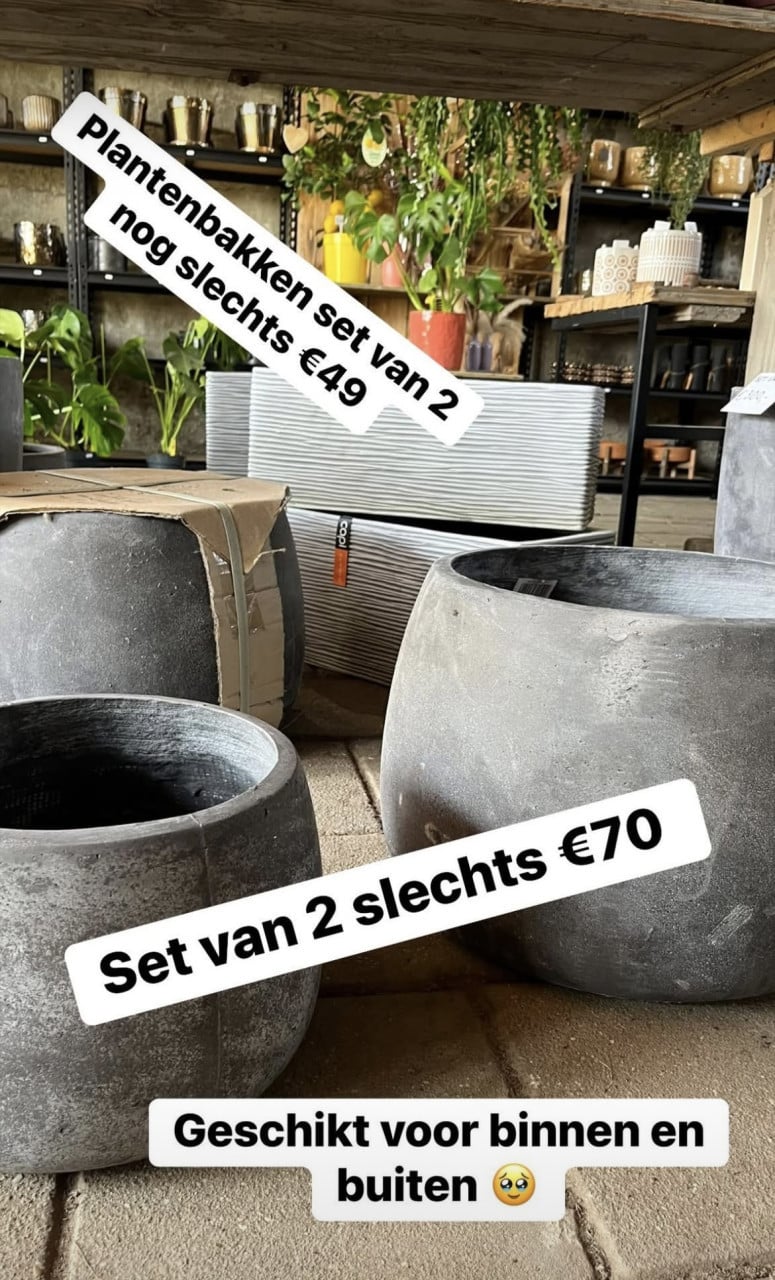 GOEDKOPE BUITEN+ BINNEN POTTEN