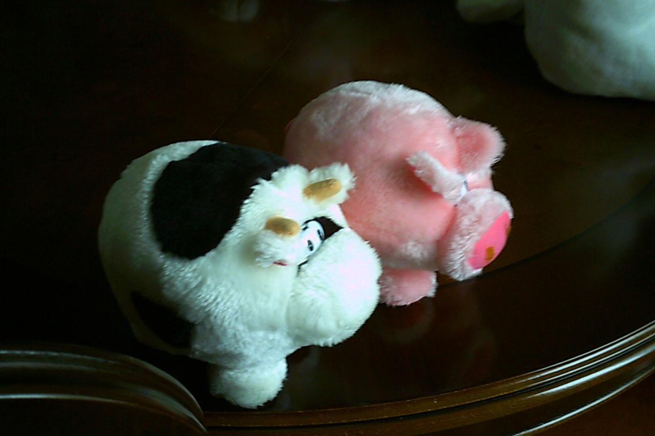 TWEE guitige nieuwe boerderijknuffels ...