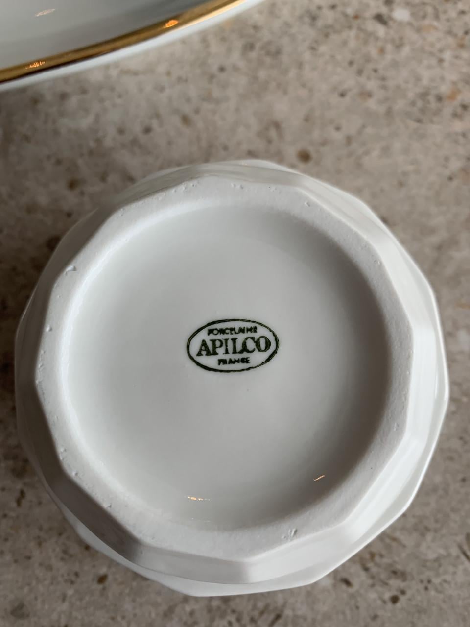 ✨Prachtig Porseleinen Espresso Serviessetje uit Frankrijk✨APILCO✨
