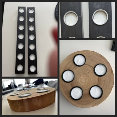 3 houders voor waxinelichtjes