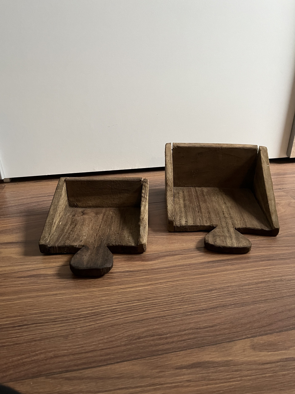 Houten standaards (set van 2)