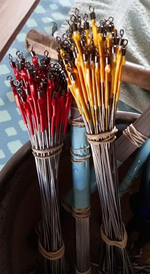 Wat verenstaal afhouders met gekleurt krimpkousje .