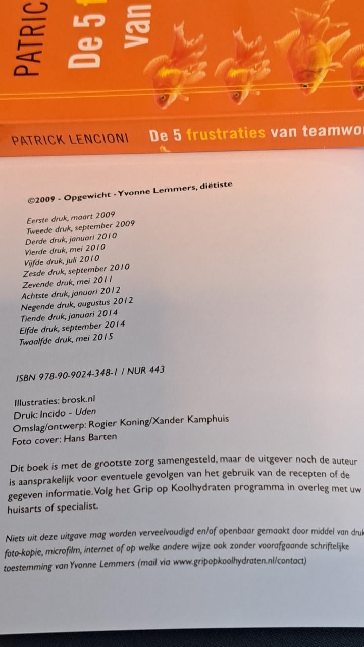 Interessant boek "De 5 frustraties van teamwork"