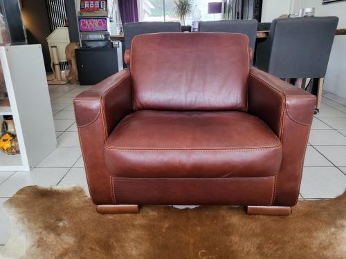 Mooie stoere leren fauteuil