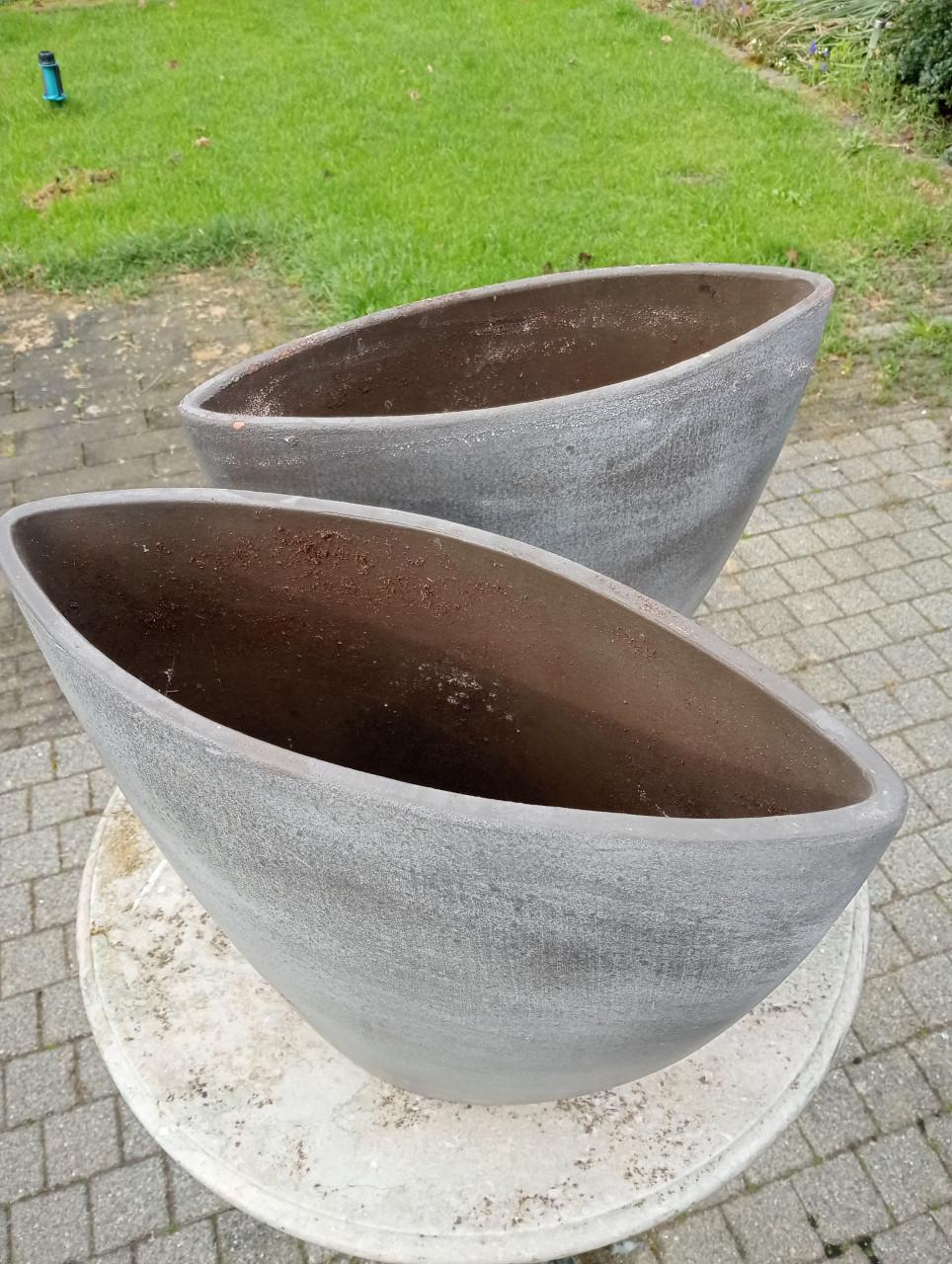 Bloempotten "Look" Belgisch Leisteen