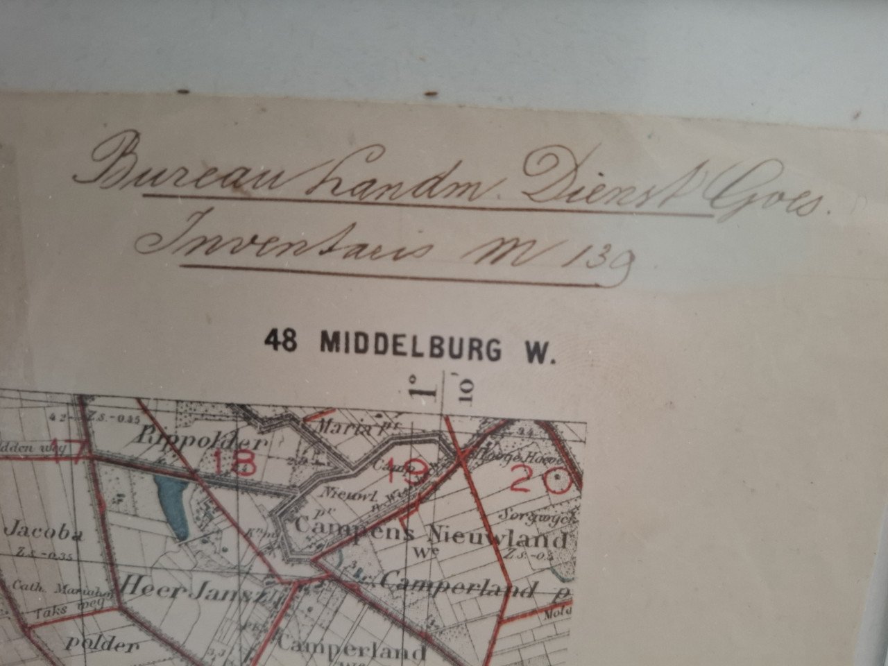 Topografische overzichtskaart van Walcheren en Breskens– situatie 1912 –