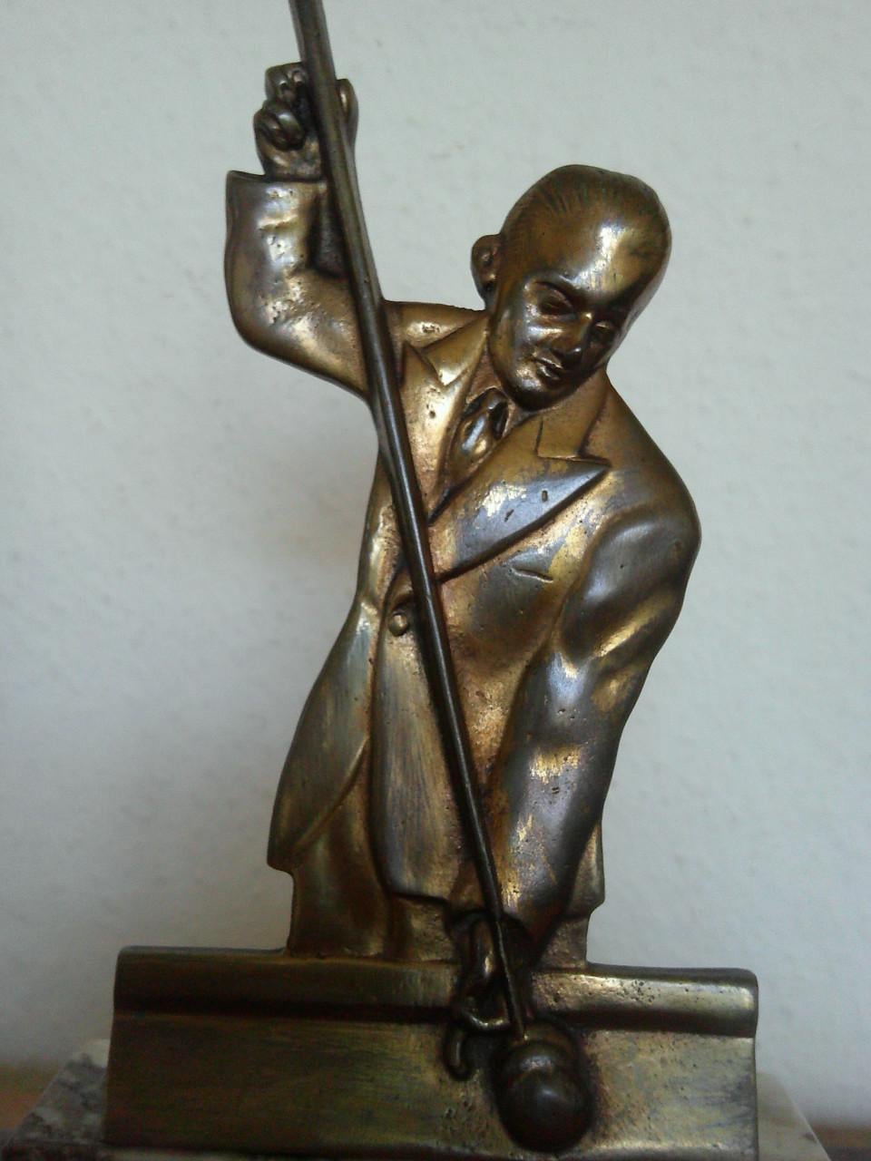 JAREN '50 BILJARTER IN BRONS/MESSING