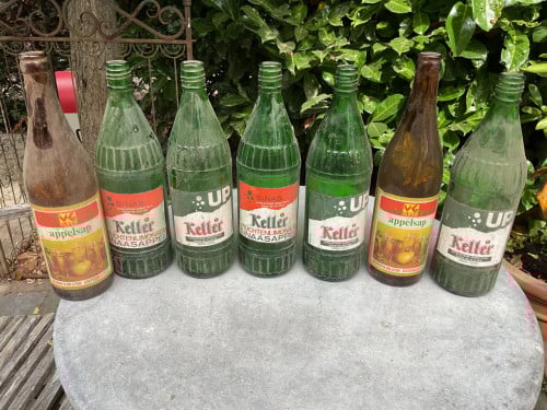 Vintage limonadeflessen 7 st.