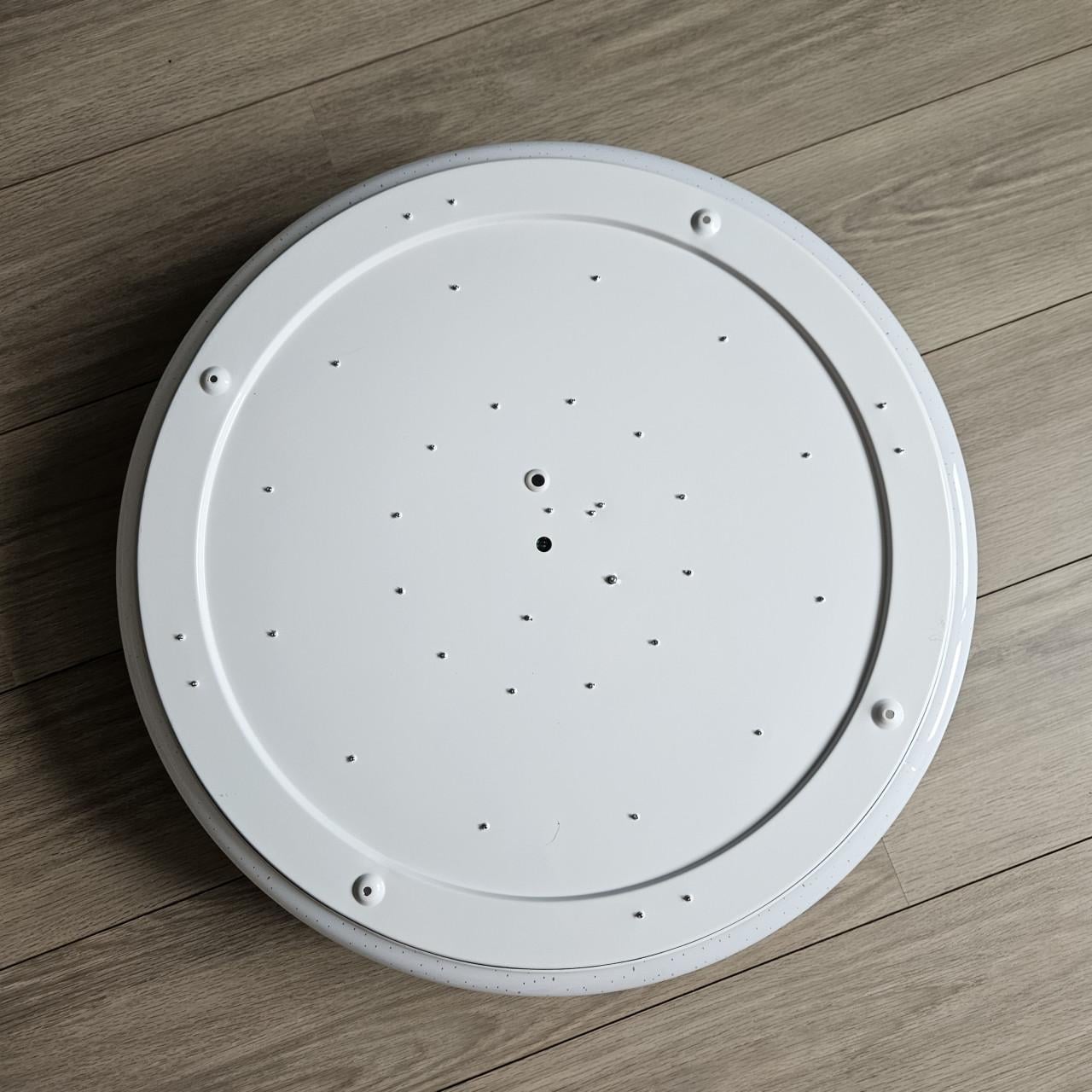Ronde LED plafondlamp wit met glittereffect
