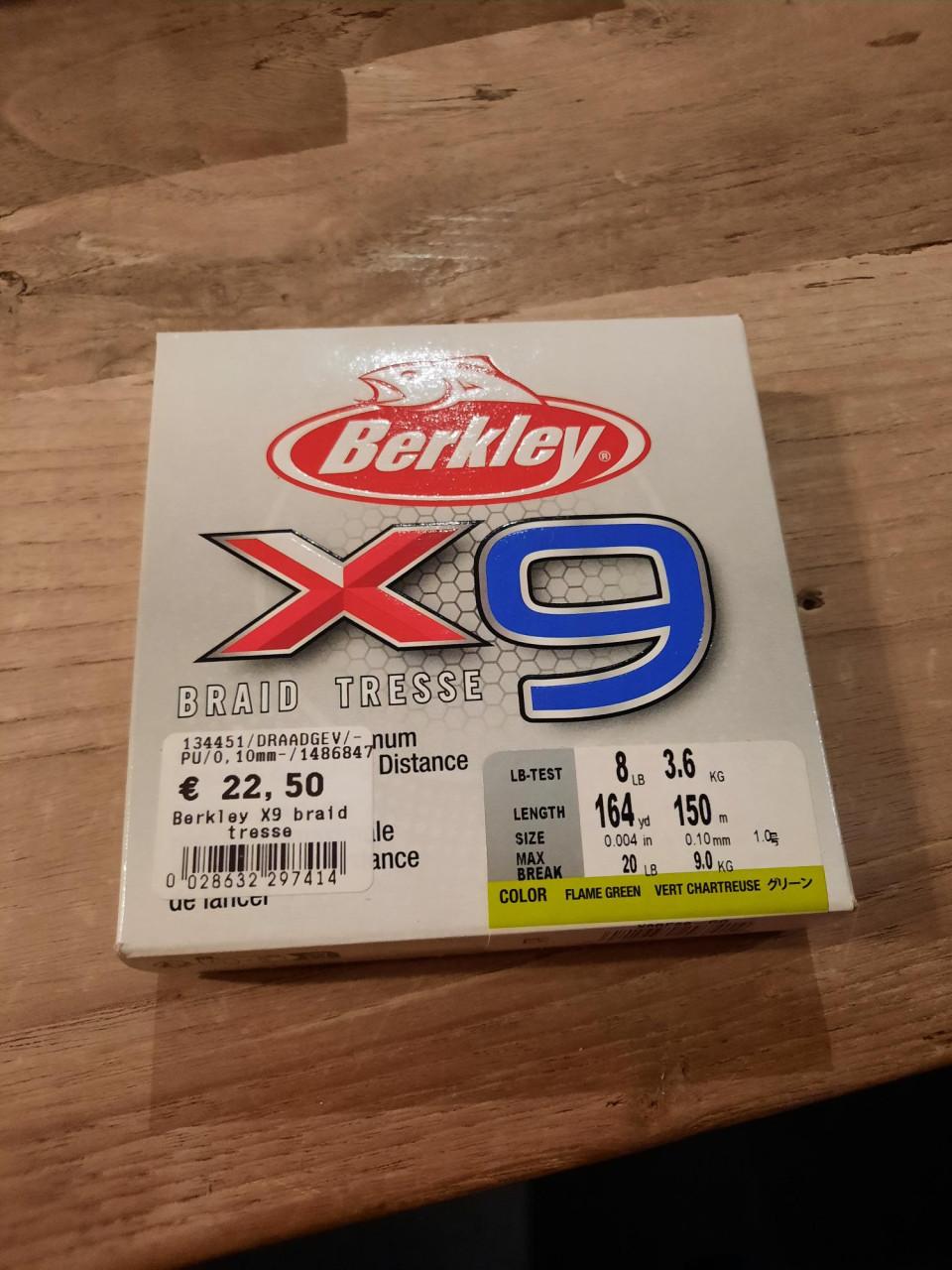 Berkley X9 gevlochten lijn