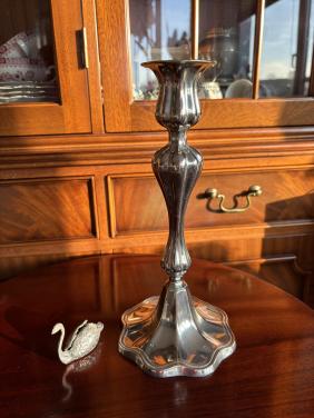 MOOIE BAROKKE KANDELAAR VAN BERNDORF ALPACCA