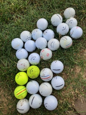 Golfballen gebruikt