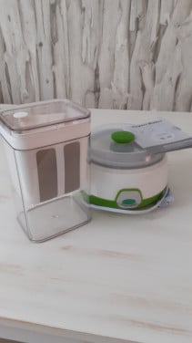 Yogurtmaker + filter voor uitlekken.