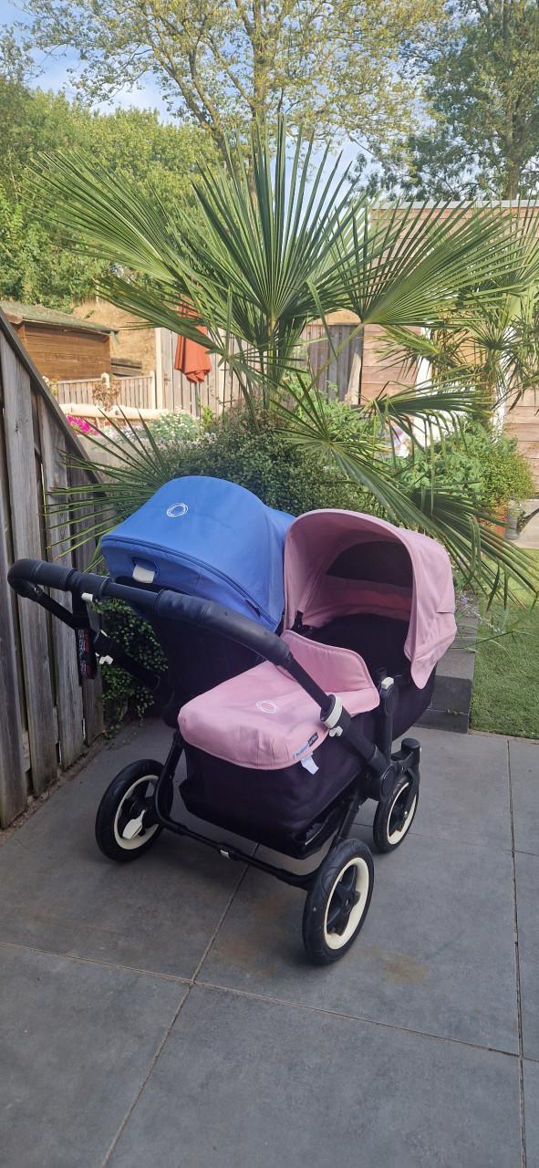 Bugaboo Donkey All Black – duo kinderwagen 💙🩷