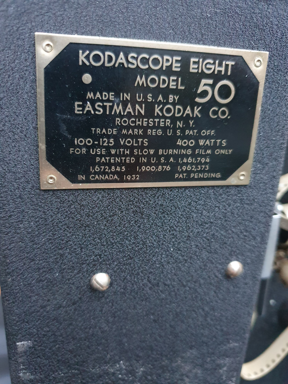 Jaren 40 zeldzame Kodascope Eight Model 50-filmprojector 8 mm