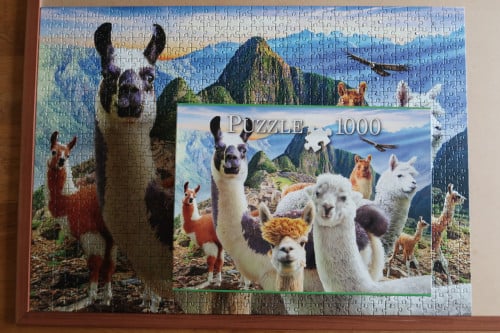 Lama's en Alpaca's bij Machu Picchu puzzel 1000 stukjes voor €5,00
