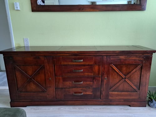 Dressoir, TV meubel, spiegel