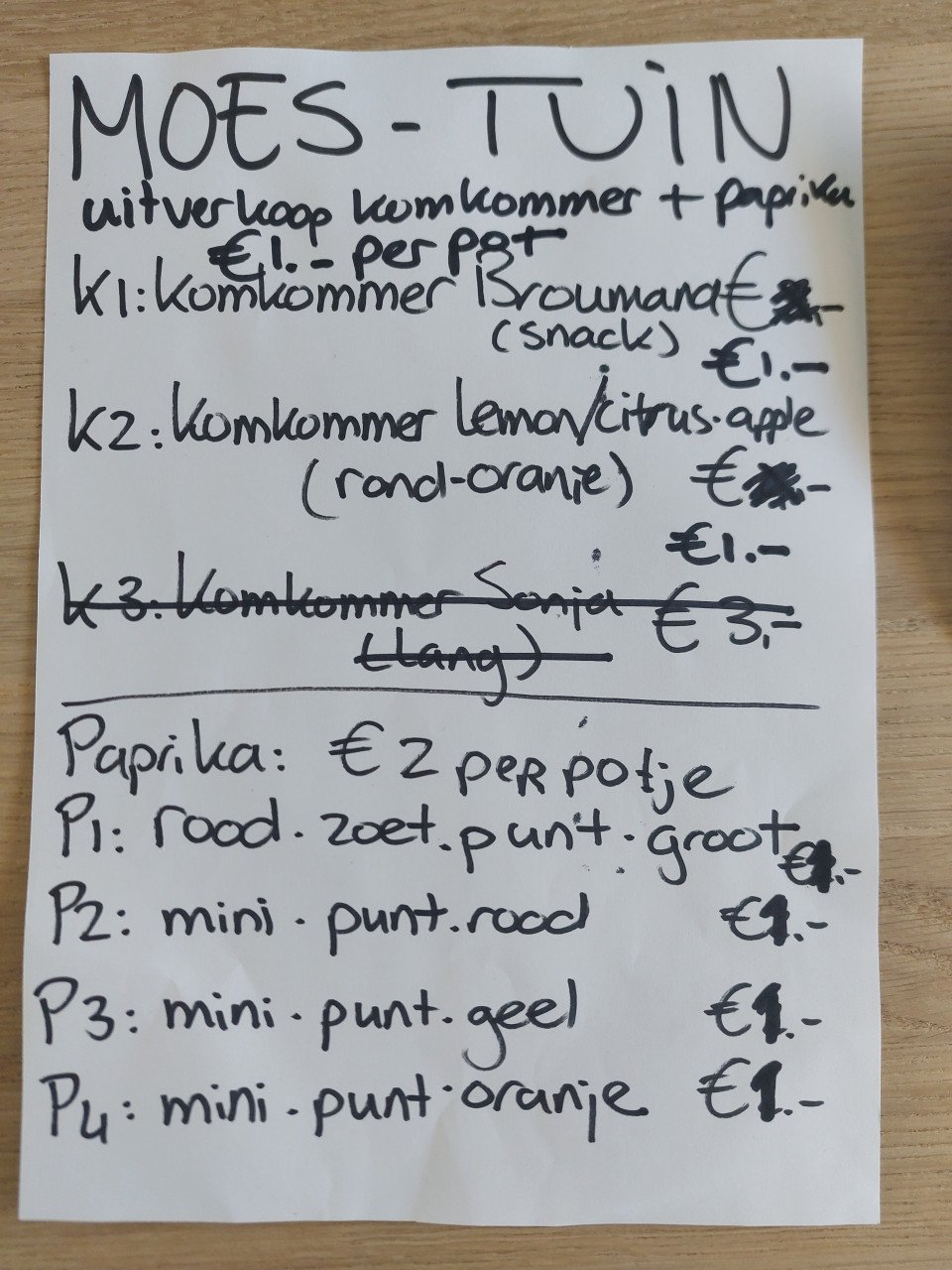 TOMATEN/PAPRIKA/KOMKOMMER (UITVERKOOP) + SIERTUIN EN MOESTUIN PLANTEN
