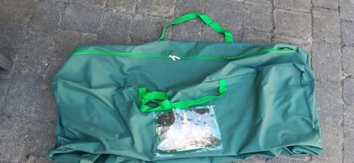 Kerstboomtas  groen dubbele rits, opvouwbaar