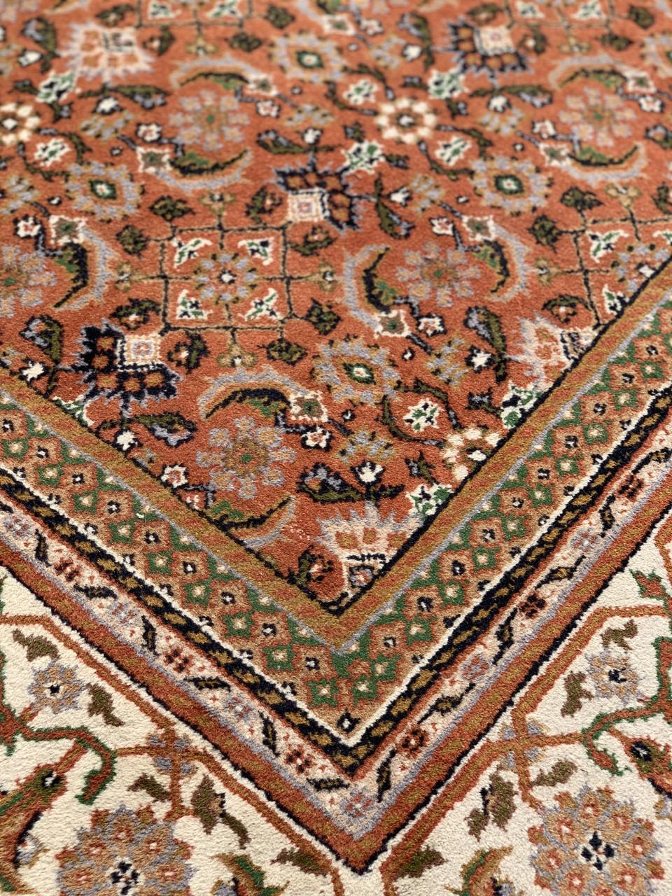 ✨Waanzinnig Mooi Oranje/Groen Handgeknoopt Vintage Vloerkleed✨