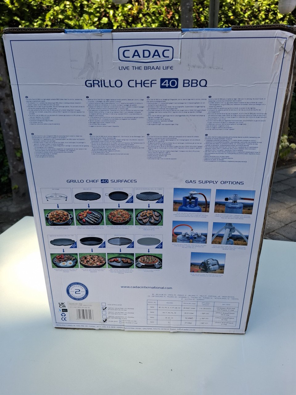 Gasbarbecue Cadac Grillo chef 40