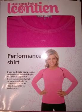 (1=€5 / 5=€15) Leontien nieuw performance shirt - fitness - M meer S/XS