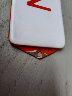 Emaille bord "niet roken"