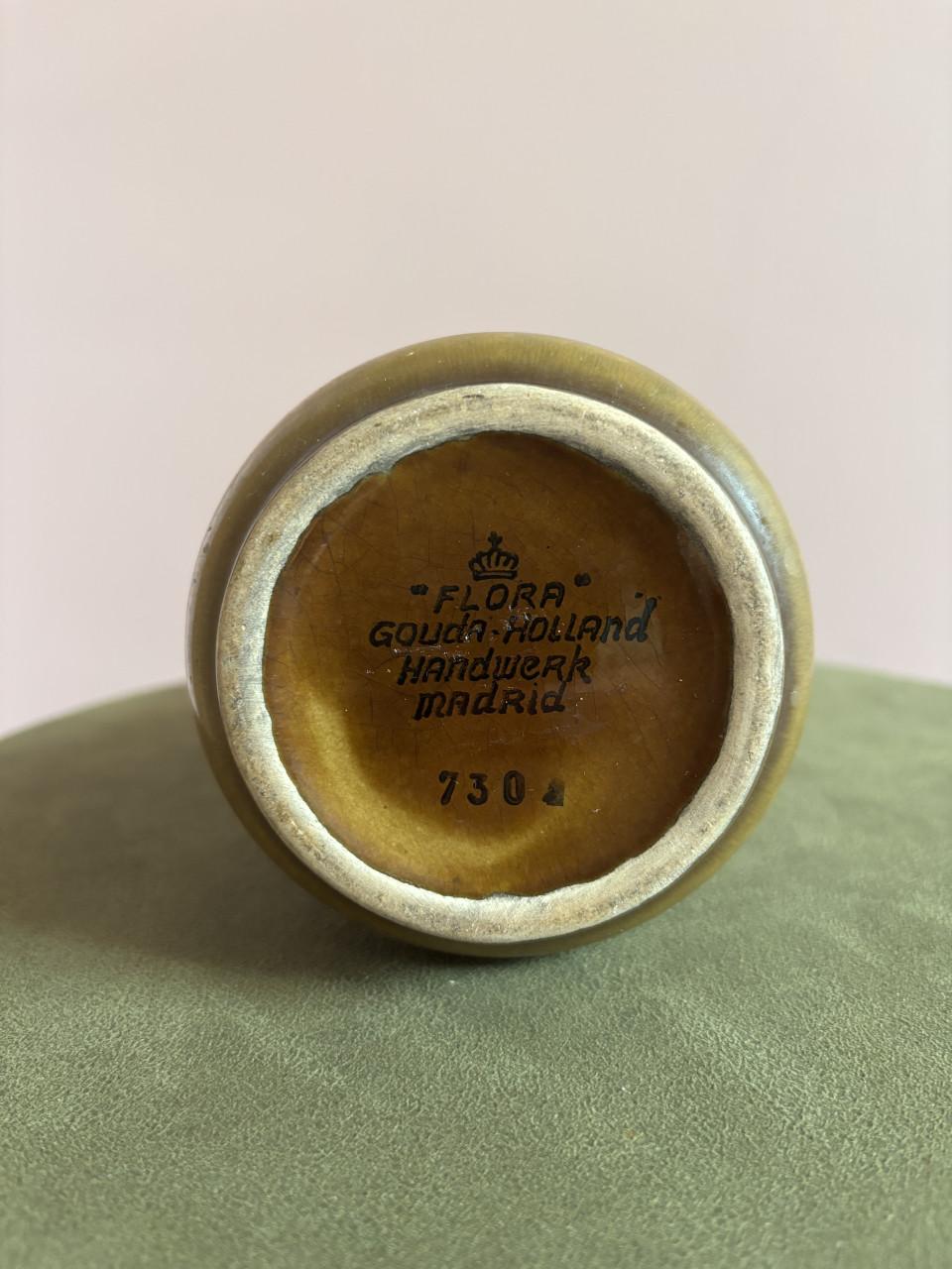 Vintage Flora Gouda Madrid Vaasje - Jaren '60 Retro Design