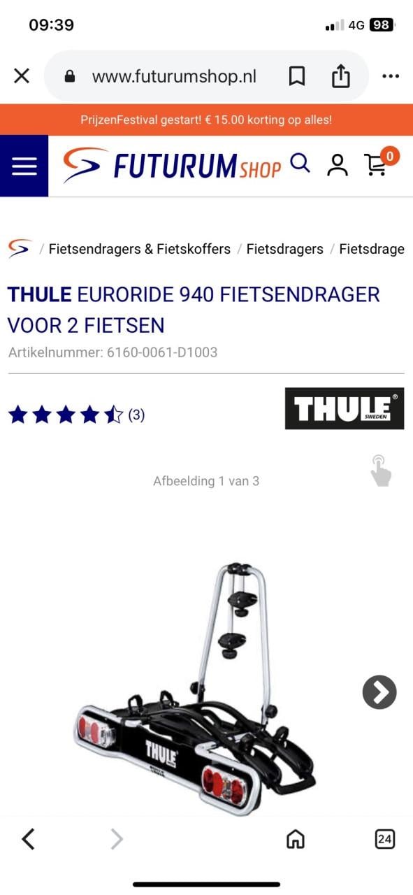 Fietsendrager Thule