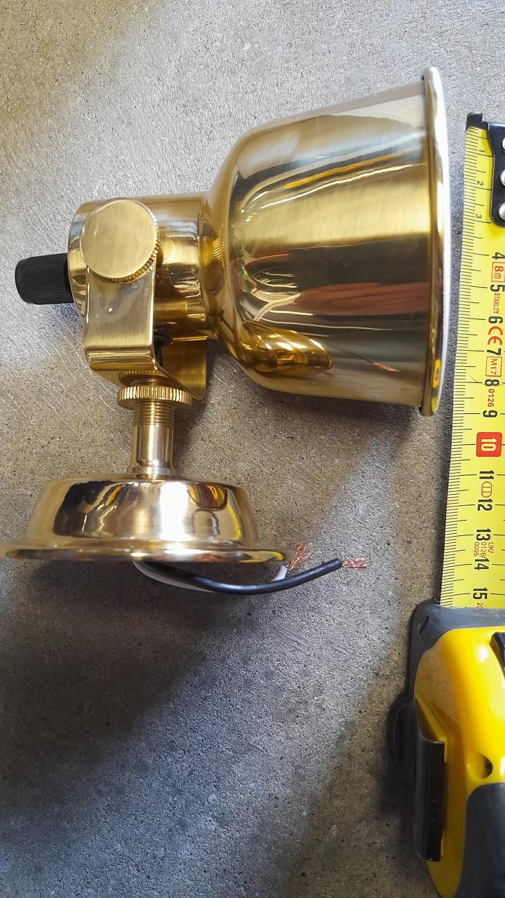 Leeslampje 12 volt messing
