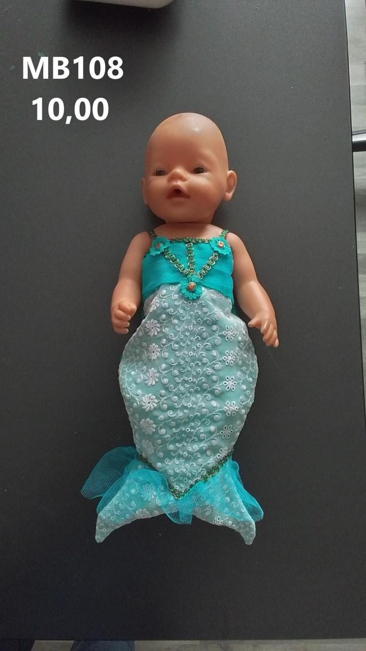 Poppenkleertjes baby born. Set zeemeermin. Opbrengst KiKa.