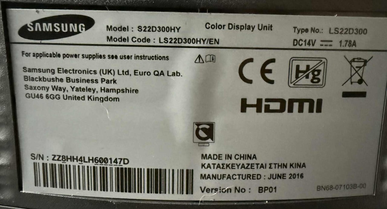 Samsung monitor met speakers