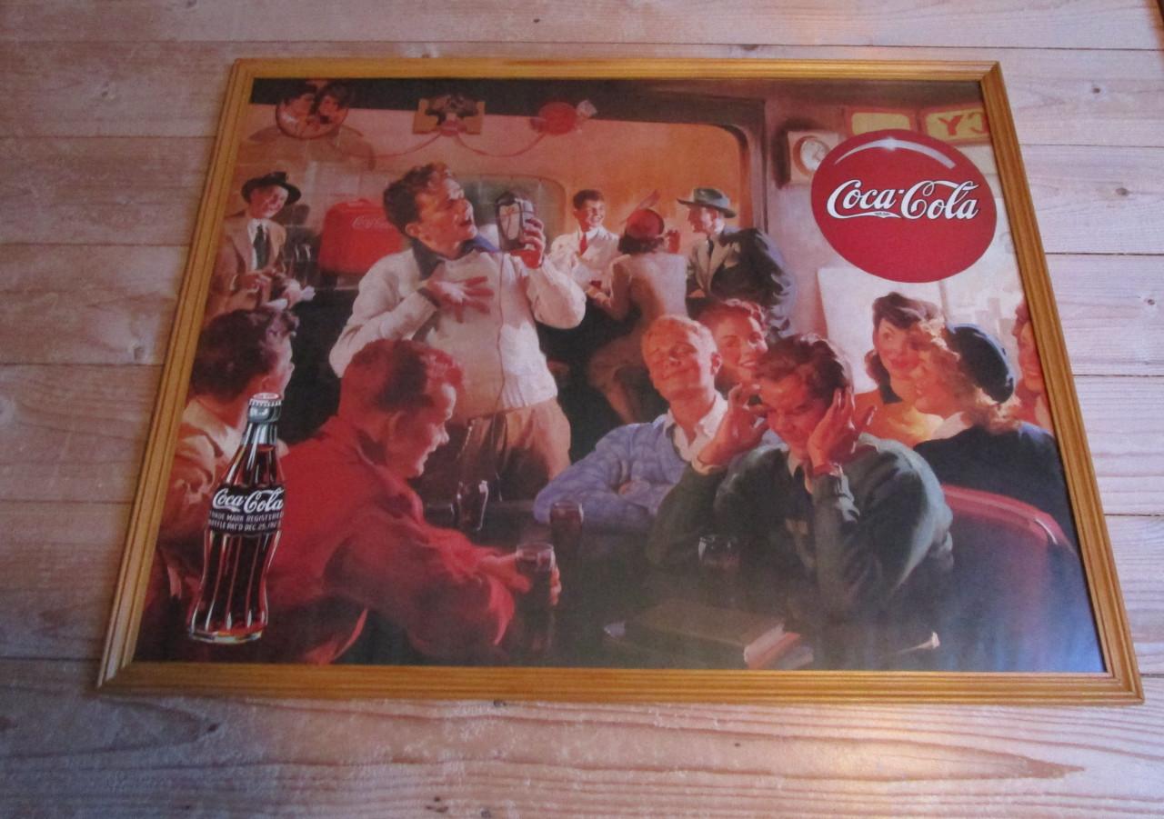 Vintage Coca-Cola Reclame Print AFM 72x57cm.